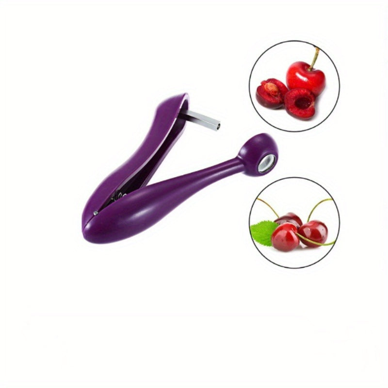 Cherry pitter tool for removing fruit pits and vegetable seeds, made of durable PP material and without magnesium rod/flint. Suitable for uncharged use.