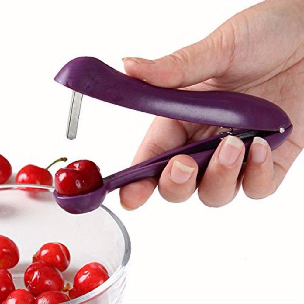 Cherry pitter tool for removing fruit pits and vegetable seeds, made of durable PP material and without magnesium rod/flint. Suitable for uncharged use.