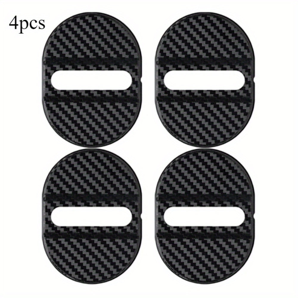 4pcs Car Door Lock Protector Covers for BMW F30, Audi A3 - Universal Anti-Rust Plastic Sleeve.