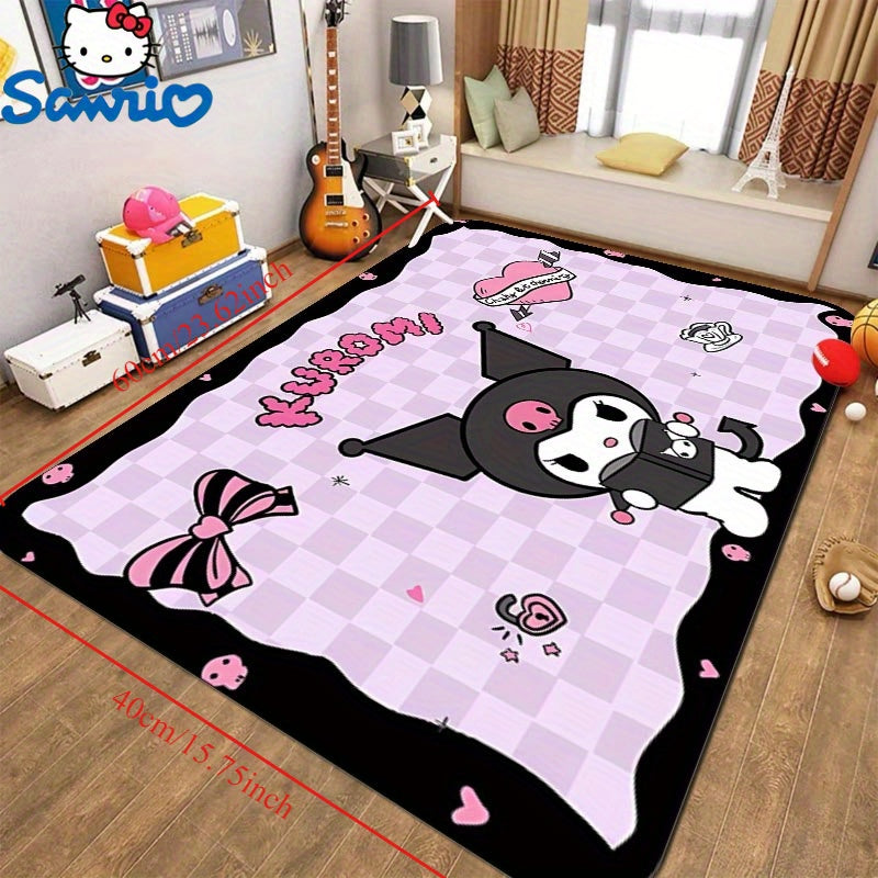 1 piece of the Kuromi Sanrio Carpet is soft, non-slip, and stable, making it suitable for use in the bedroom, entrance, or hallway.