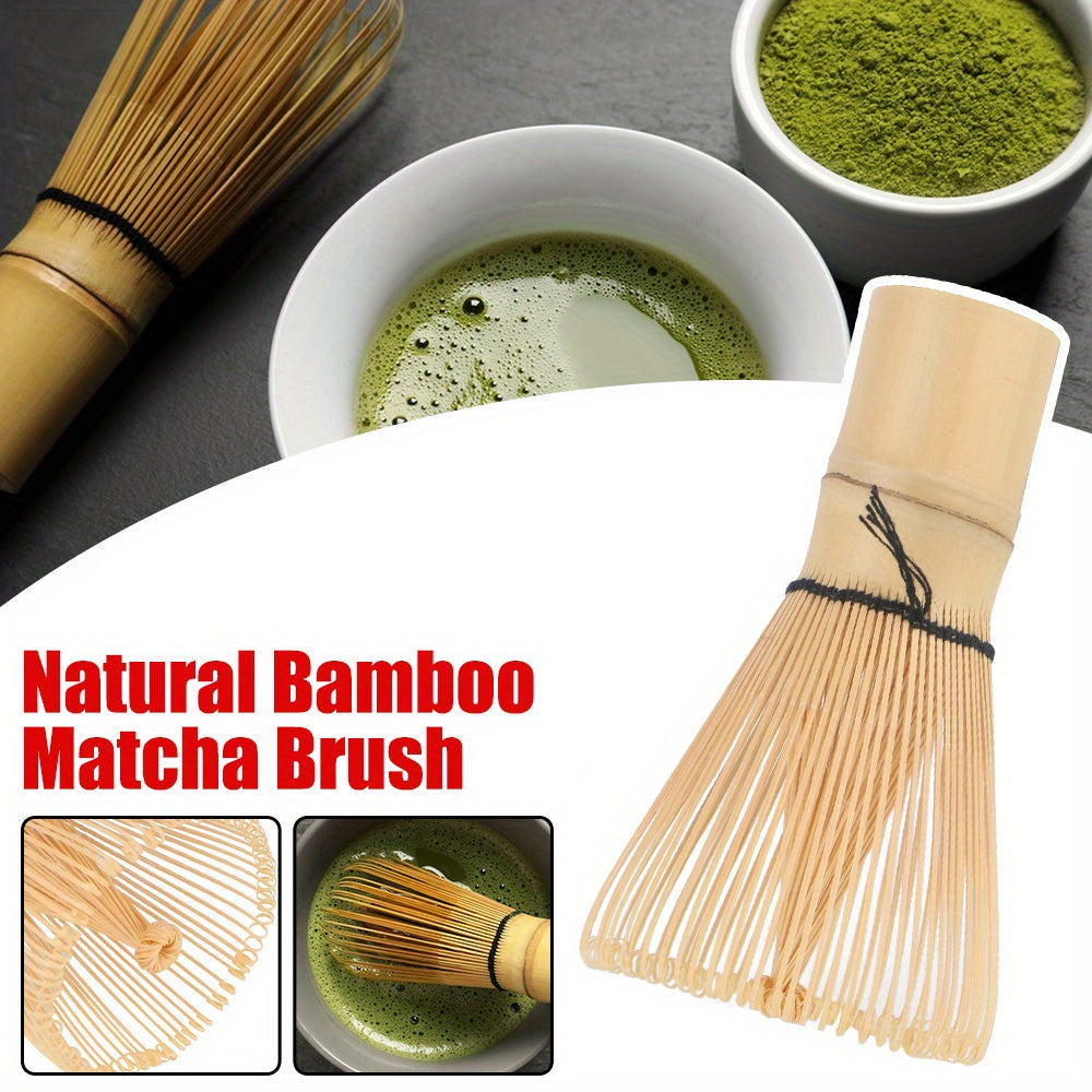 Artisanal kitchen utensils for making Matcha Green Tea, complete with a traditional Bamboo Whisk for authentic Japanese tea ceremonies.