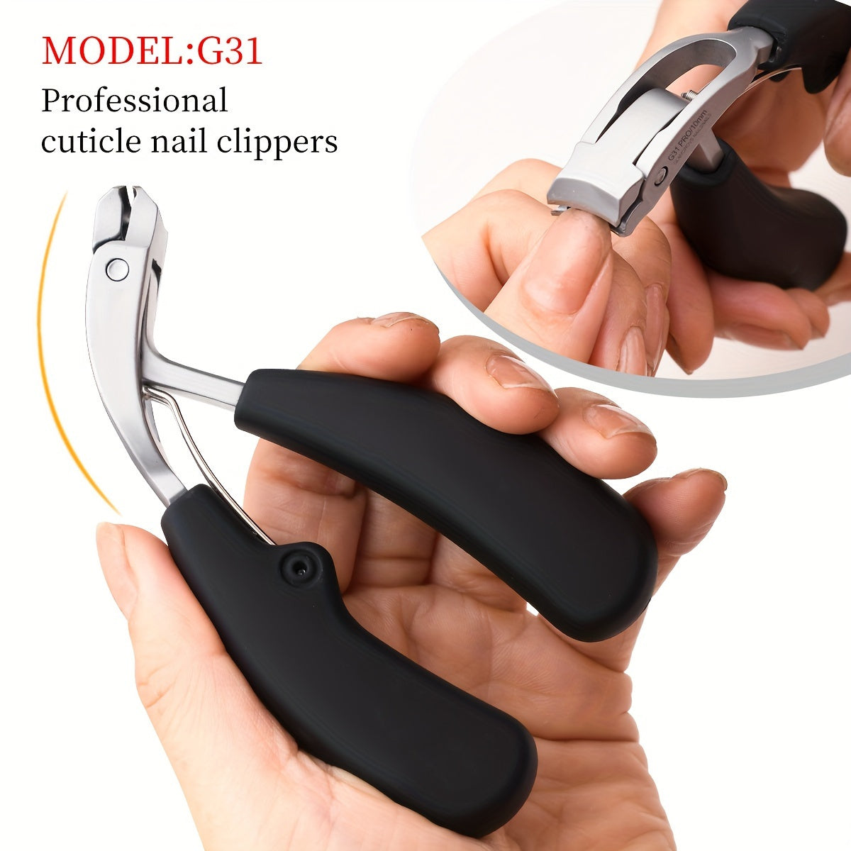 Professional Nail Clippers for Men and Seniors with Wide Opening, Sharp Stainless Steel Blade, and Long Handle.