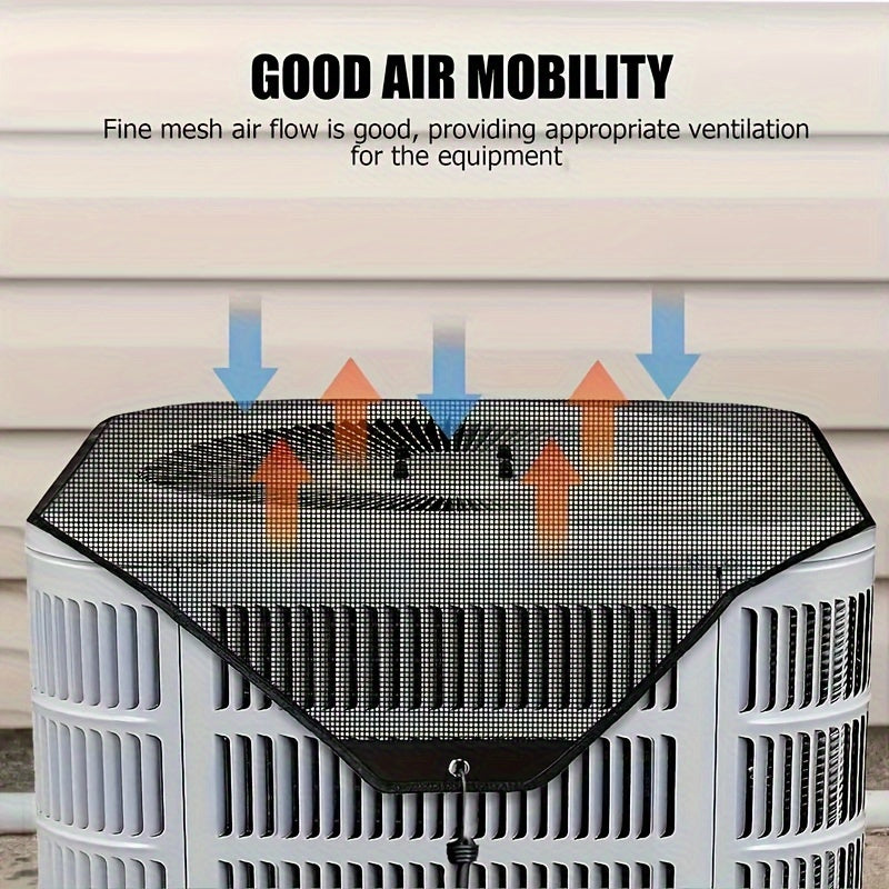 Two Premium Outdoor Air Conditioner Covers designed for durability in all weather conditions - Waterproof, Windproof, and Dustproof with breathable PVC mesh for optimal ventilation.