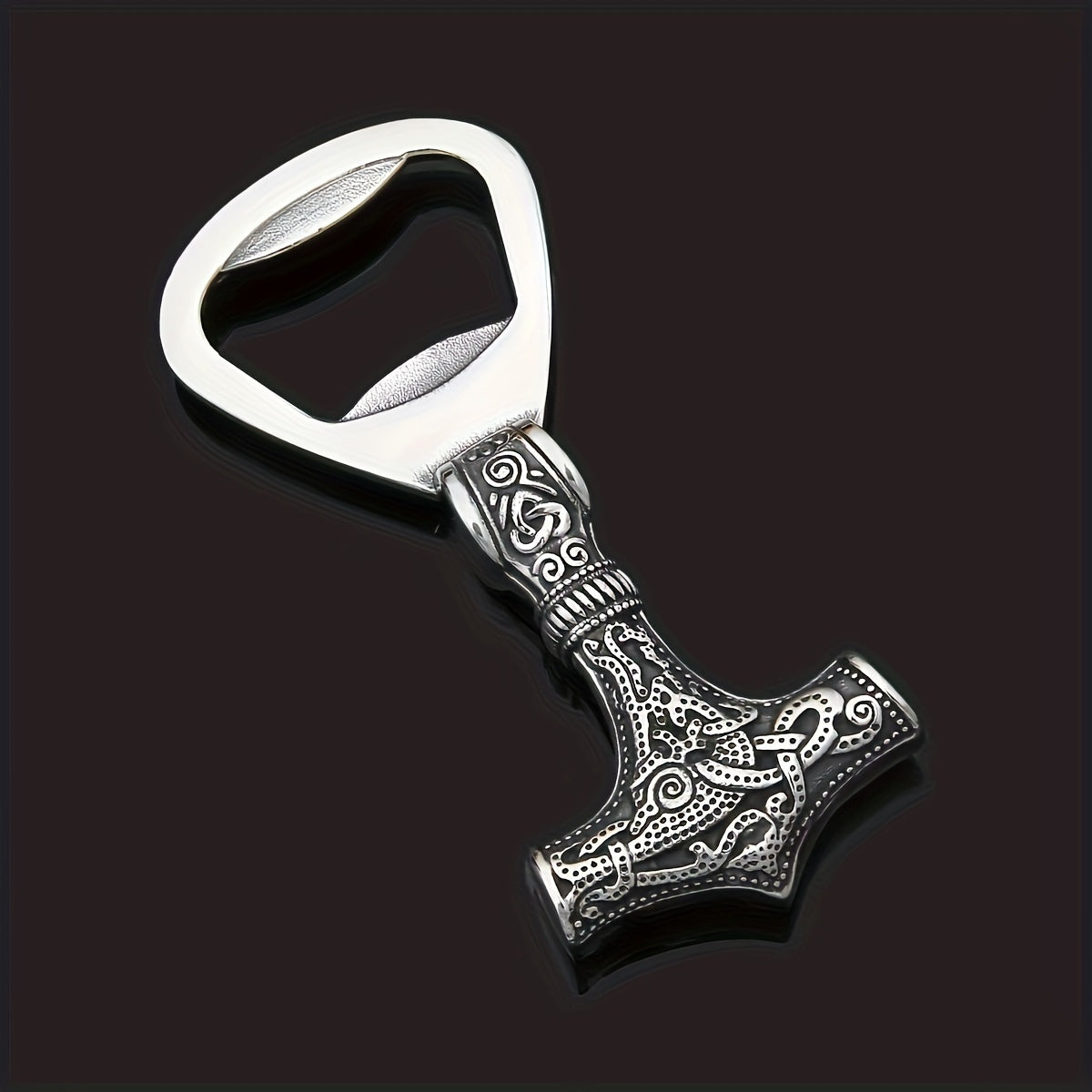 Durable Alloy Viking Hammer Bottle Opener - Unique design, great for parties, bars, and gifts.