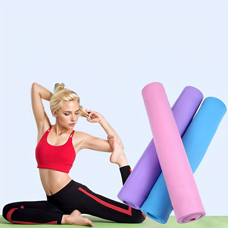 3mm EVA Yoga Mat in Blue, Purple, Pink - Durable, Lightweight, Slip & Moisture Resistant - Ideal for Home Gym & Fitness Training. Versatile fitness mat with moisture resistance, perfect for