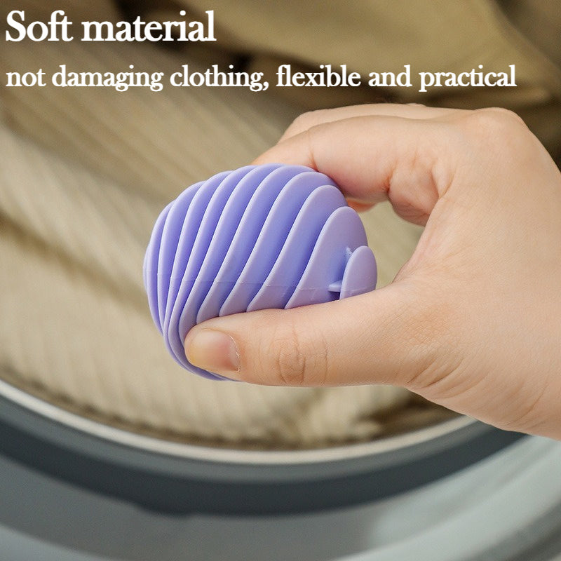 Reusable laundry balls reduce wrinkles, static, and promote softness without electricity. Machine wash safe.