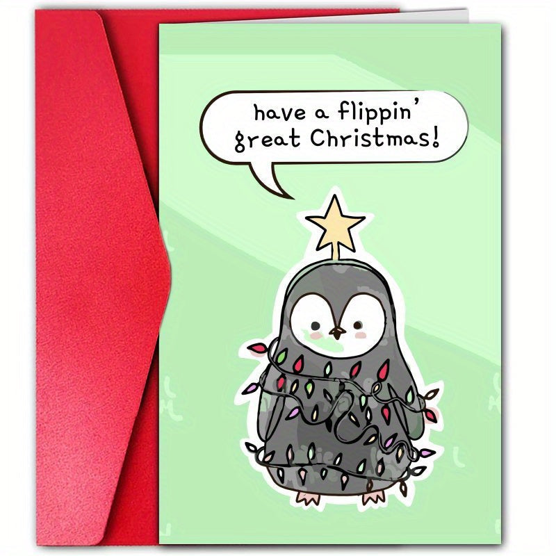 Hilarious Christmas Card for All - Ideal Present for Loved Ones, Spouse, Parents, Children, and Significant Other - Top-Notch Paper, Whimsical Illustration