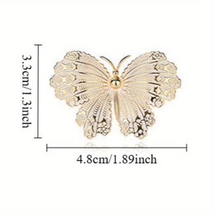 Luxurious Butterfly Brooch Pin for Women, Featuring Rhinestone Inlaid Alloy, Elegant Fashion Accessory Perfect for Coats and Sweaters