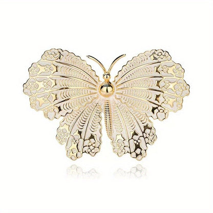 Luxurious Butterfly Brooch Pin for Women, Featuring Rhinestone Inlaid Alloy, Elegant Fashion Accessory Perfect for Coats and Sweaters