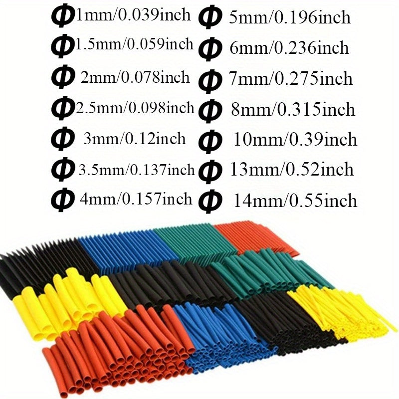 Thermoresistant heat-shrink tubing kit for electrical cable insulation protection.