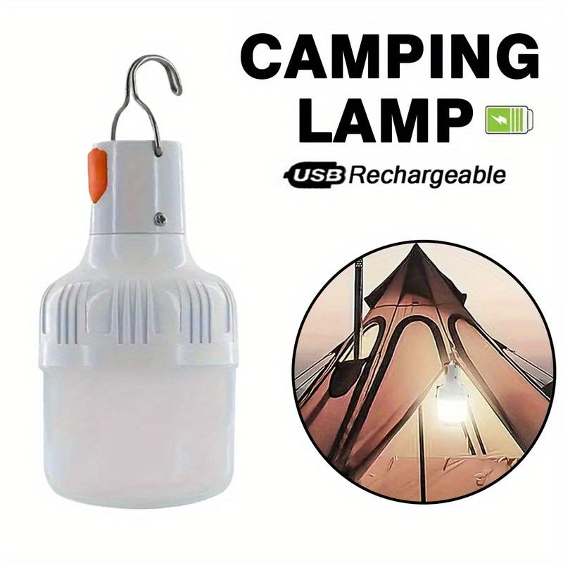 4-Pack LED Camping Lanterns, Rechargeable USB Hands-Free Tent Light for Adventure, Climbing, Emergency - Matte ABS, 36V Max