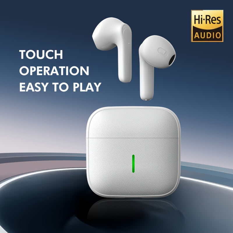 Wireless earbuds with long battery life and touch controls for Android and iPhone.