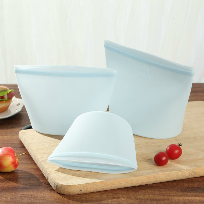 Silicone Food Storage Bags, Free from BPA - Safe for Microwave, Dishwasher, and Fridge Use - Ideal for Preserving Food and Keeping your Kitchen Organized