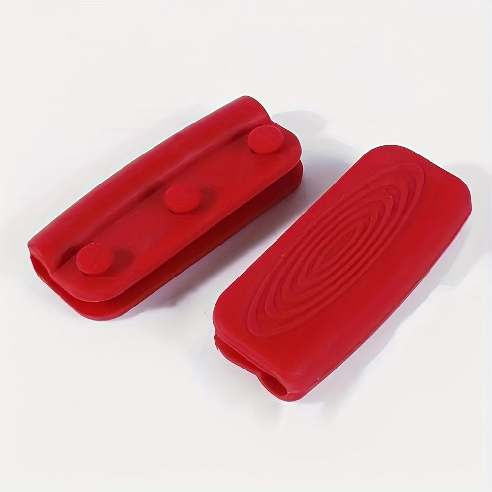 One Pair of Silicone Handles with Anti-scalding and Non-slip Features, Heat Insulation Handle Cover for Kitchen Accessories, Perfect for Winter Season.