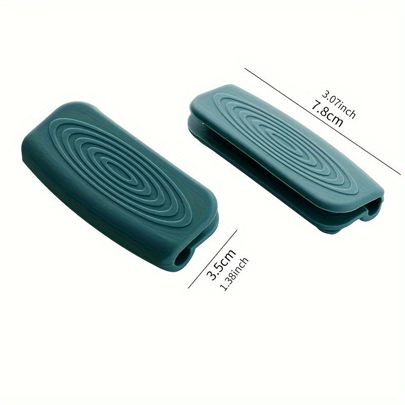 One Pair of Silicone Handles with Anti-scalding and Non-slip Features, Heat Insulation Handle Cover for Kitchen Accessories, Perfect for Winter Season.