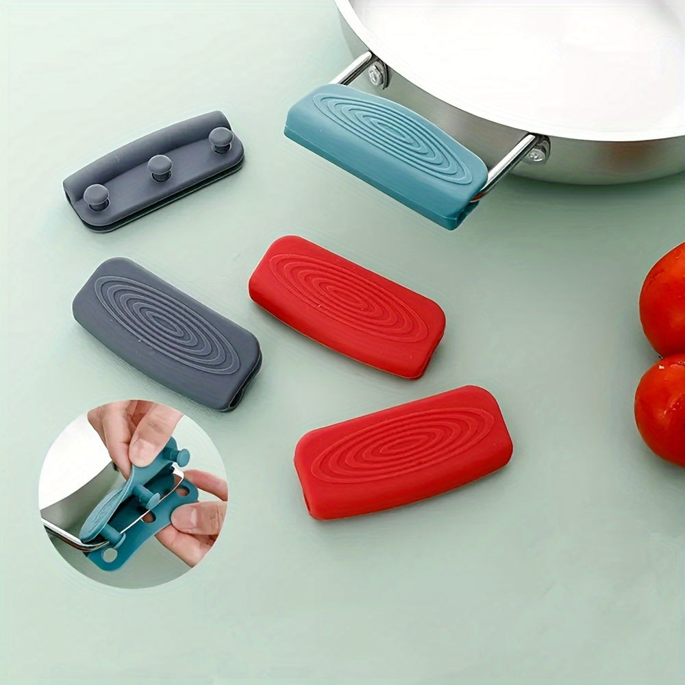 One Pair of Silicone Handles with Anti-scalding and Non-slip Features, Heat Insulation Handle Cover for Kitchen Accessories, Perfect for Winter Season.