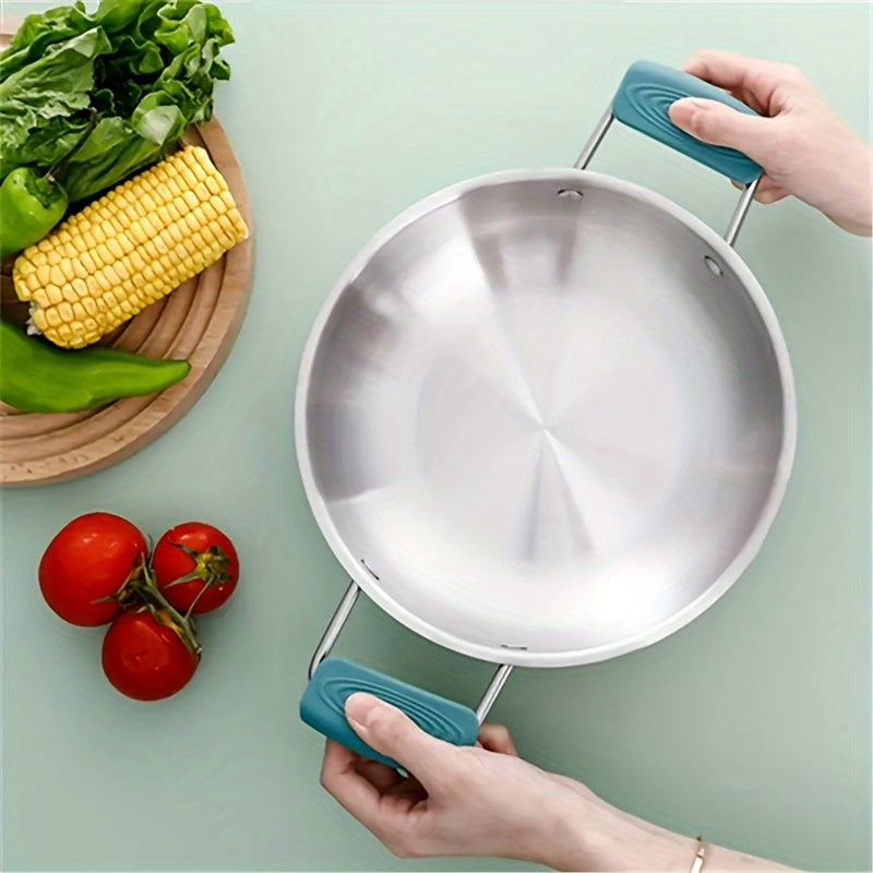 One Pair of Silicone Handles with Anti-scalding and Non-slip Features, Heat Insulation Handle Cover for Kitchen Accessories, Perfect for Winter Season.