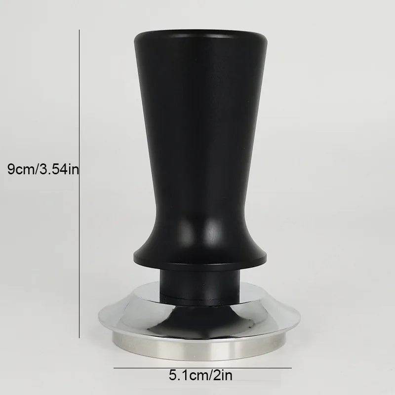 Upgrade your espresso game with the Ledander Premium Espresso Tamper. This spring-loaded tamper features adjustable pressure and an aluminum handle, available in 51mm, 53mm, and 58mm sizes. The stainless steel base makes it compatible with most machines