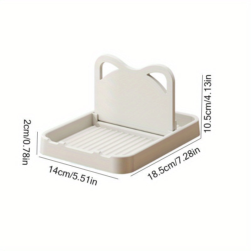 Vertical Foldable Wall Mounted Pot Cover and Spoon Storage Rack for Kitchen and Household, Multi-functional Countertop Organizer for Pot Shovels