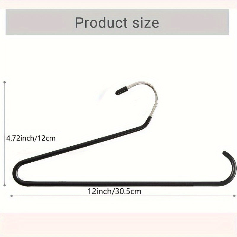 Baseball Cap Hanger Set for Saving Space - Made of Strong Metal & Plastic, PVC Coating Prevents Slipping, Convenient Z-Shaped Design for Wardrobe Organization and Storage.