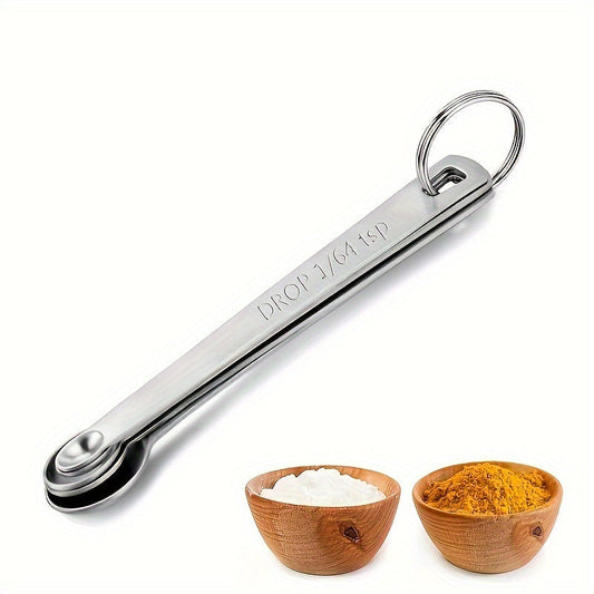 Set of 5 Mini Stainless Steel Measuring Spoons, Perfect for Seasoning, Coffee, and Cooking, Food-Safe Utensils with Durable and Compact Design, Must-Have Kitchen Tools