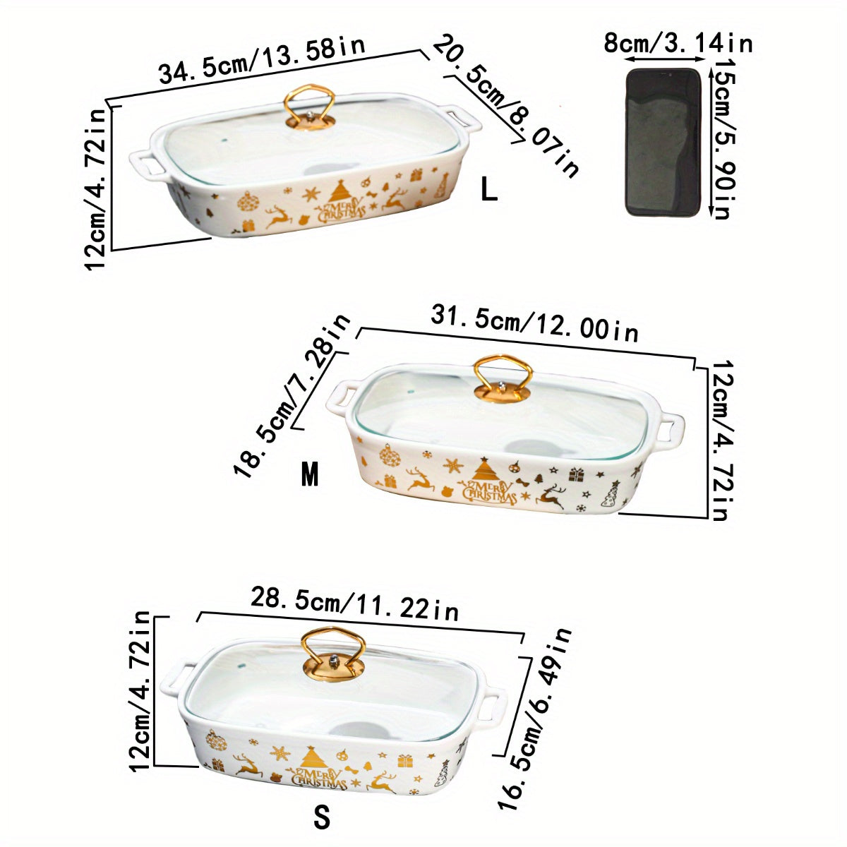 Christmas Ceramic Stockpot with Lid - Set of 1, Perfect for Holiday Cooking, Durable and Heat-Resistant Cookware for Soups, Stews, and Casseroles, Ideal for Festive Entertaining