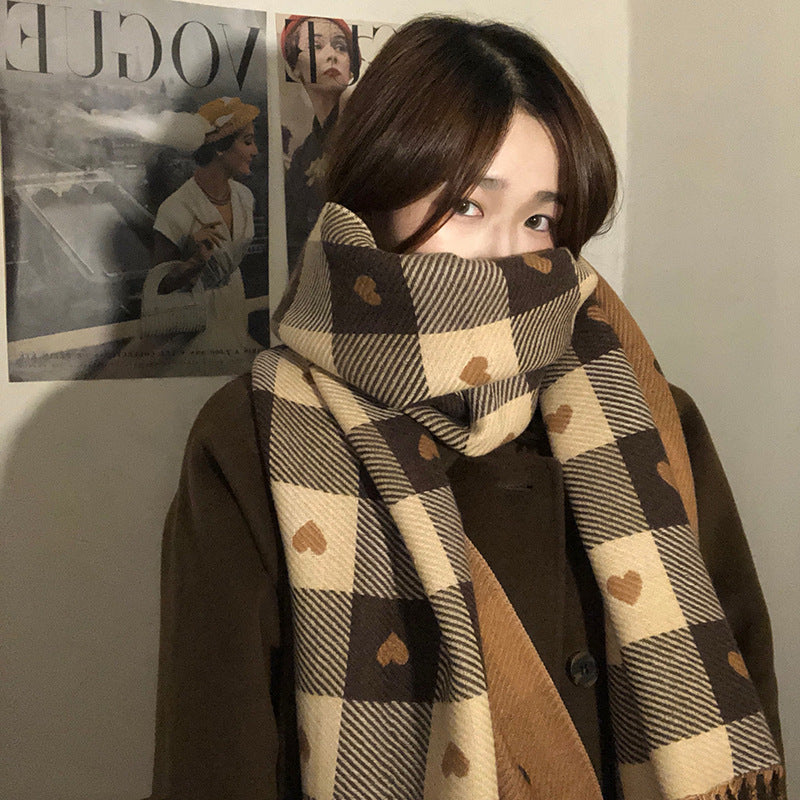 Winter Scarf Celebrating the Season: Made with a plush polyester blend, this stylish accessory exudes sophistication. Designed to keep you warm and protected from the wind and snow, it also adds a decorative touch to any outfit.