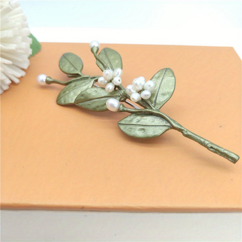 Fresh Pin Romantic Gift for Women - Designer Myrtle Flower Branch Brooch Floral Accessories