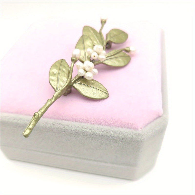 Fresh Pin Romantic Gift for Women - Designer Myrtle Flower Branch Brooch Floral Accessories