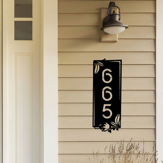 Customized Metal Sign featuring Family Name in Black Color - Adds a Modern Touch to Home, Living Room & Patio Decor