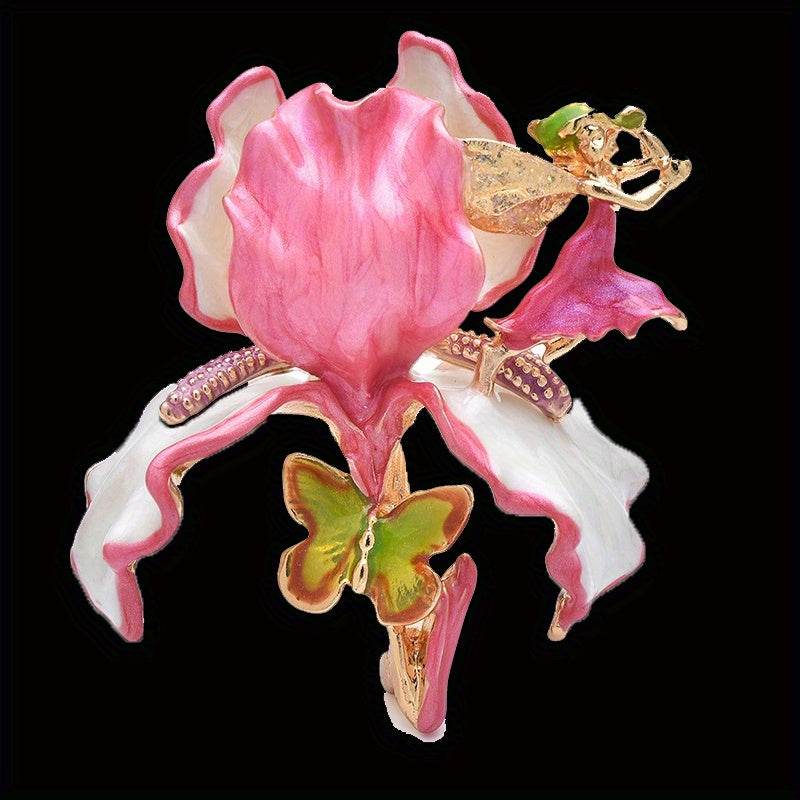 Capture sophistication with the ESSHPULE Elegant Luxury Alloy Enamel Flower Brooch Pin featuring an enchanting Elf Design. This exquisite floral-shaped lapel badge is the perfect accessory for Winter 2025.