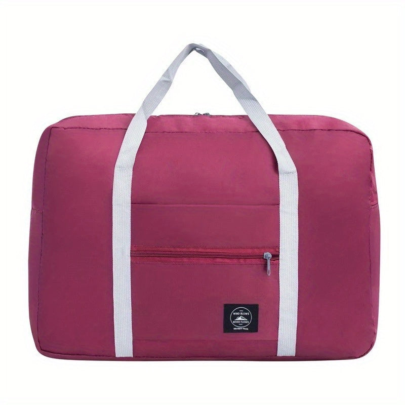 Foldable nylon travel bags with large capacity for women and waterproof handbags for men.