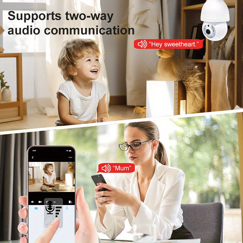 Experience top-of-the-line surveillance with the Teruhal 1080p HD Smart Bulb Camera. Featuring auto tracking, Wi-Fi connectivity, full color night vision, and two-way audio, this camera provides unmatched home security. With motion detection capabilities