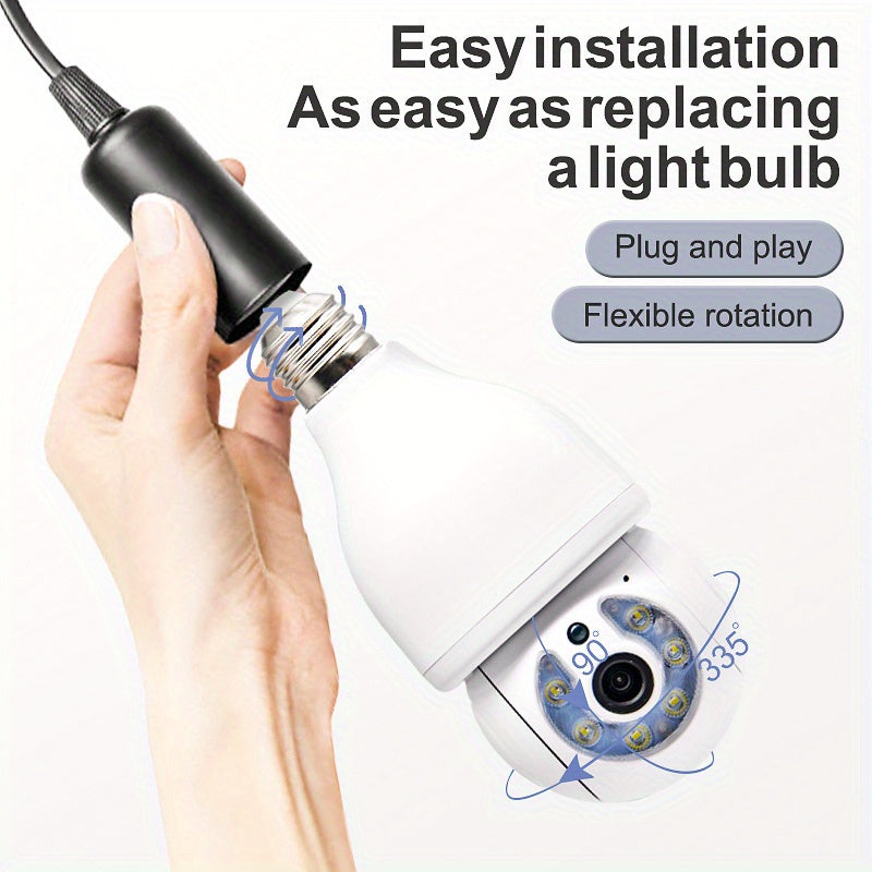 Experience top-of-the-line surveillance with the Teruhal 1080p HD Smart Bulb Camera. Featuring auto tracking, Wi-Fi connectivity, full color night vision, and two-way audio, this camera provides unmatched home security. With motion detection capabilities