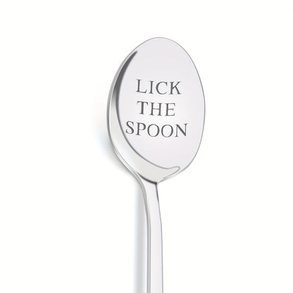 Stainless Steel Spoon with Mirror-Polished Engraving - Perfect for Coffee, Ice Cream, or as a Funny Gift for Birthdays, Weddings, Anniversaries, or Christmas.