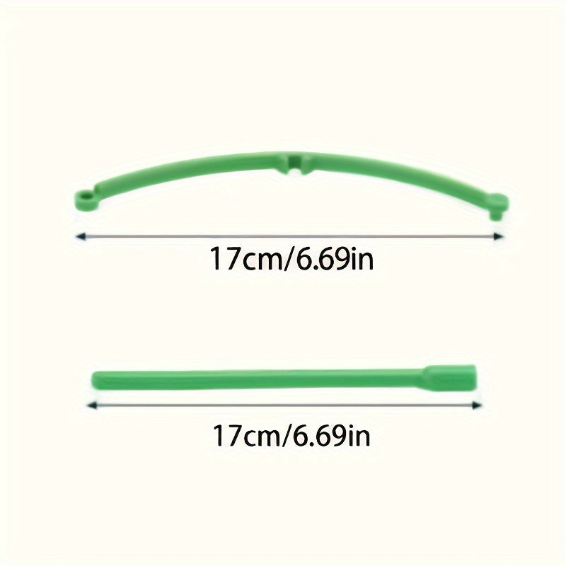 60 stackable PVC garden stakes with 10-layer plant support rings made of plastic, ideal for flowers and climbing plants.