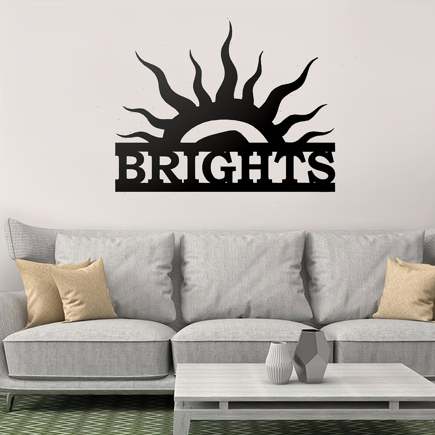 Add a touch of Art Deco style to your space with this stunning Sunflower Metal Sign - featuring a high-quality durable textured powder coated finish. This artistic wall decor is weather-resistant and perfect for the living room or bedroom. Makes a unique