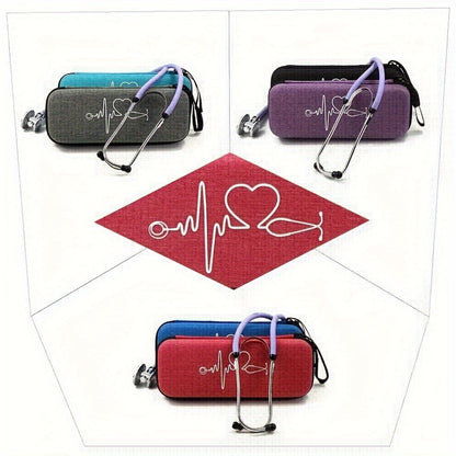 A sturdy EVA stethoscope case for home and travel use, providing 360° protection and water resistance. Ideal for organizing medical supplies.