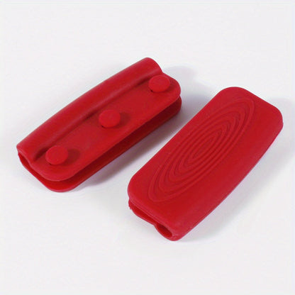 Silicone Pot Handle Covers - Set of 2, Protects Against Burns and Slips, Insulates Heat, Essential Kitchen Accessory, Food Safe.