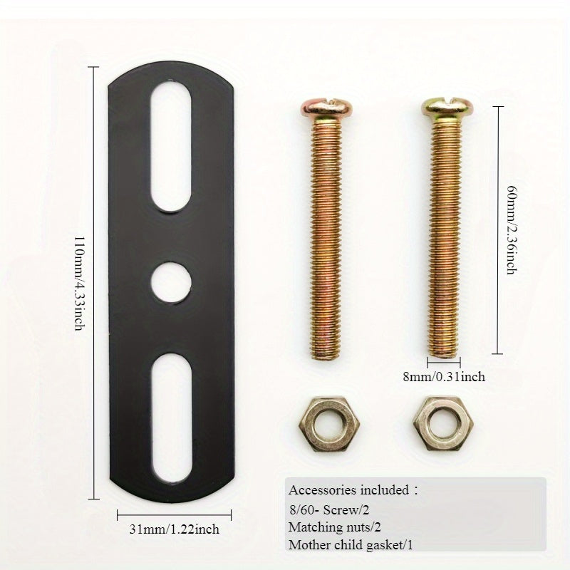 Adjustable Metal Bed Frame Support Legs - for Use with Sofa, Cabinet, or King Size Bed - Height-Adjustable Furniture Feet