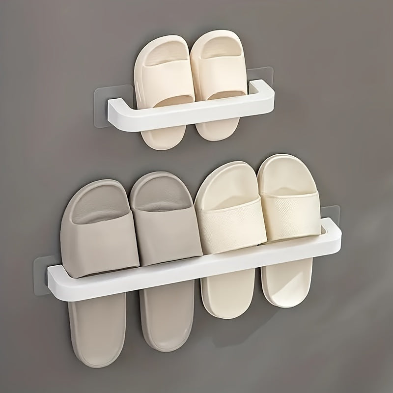 Plastic Shoe Organizer for Hanging on Walls - Perfect for Storing Shoes and Slippers in Bathroom, Bedroom, Home, or Dorm, No Electricity Needed