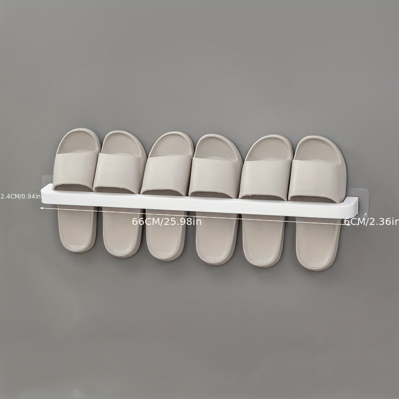 Plastic Shoe Organizer for Hanging on Walls - Perfect for Storing Shoes and Slippers in Bathroom, Bedroom, Home, or Dorm, No Electricity Needed