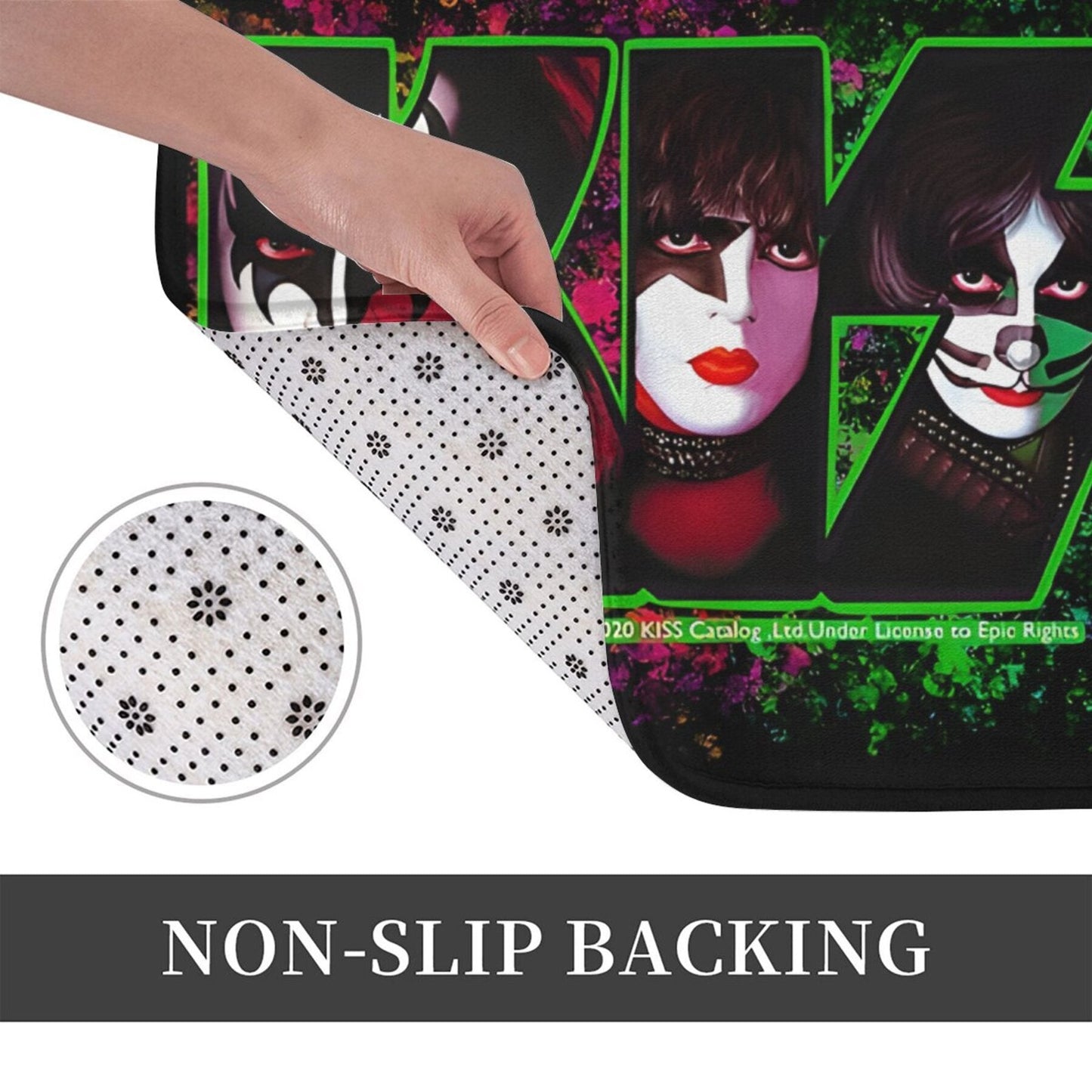 1 piece Christmas-themed bedroom mat featuring a kiss fan design, perfect for use as a doormat or kitchen carpet to enhance the decor of your home entrance.