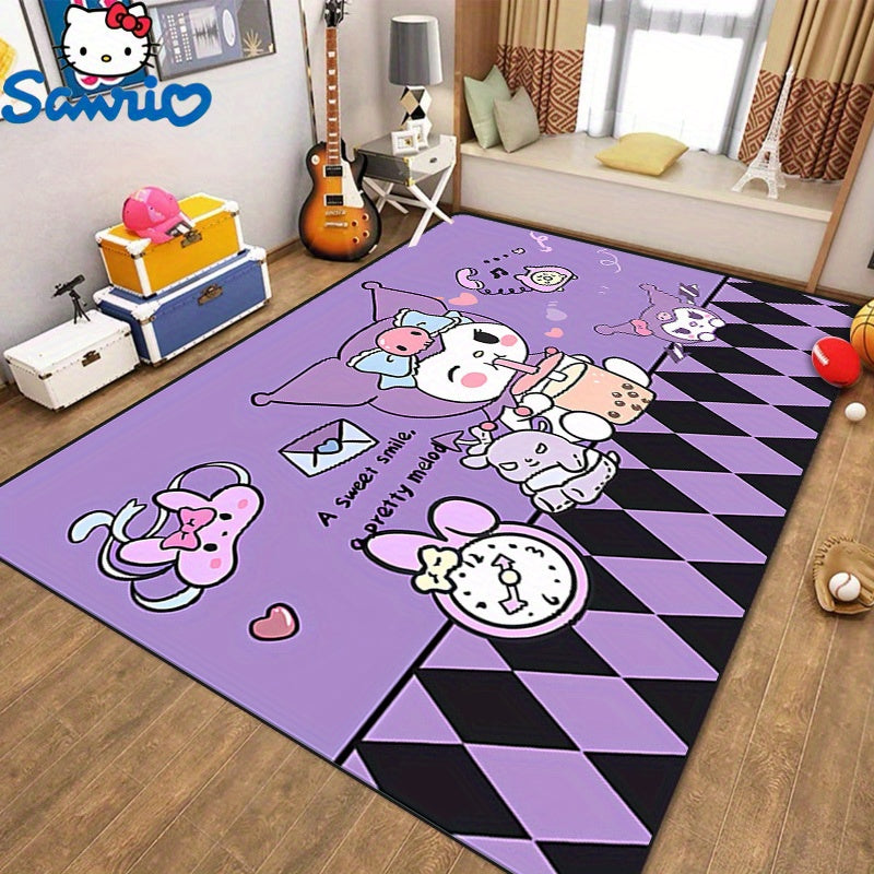 Мягкий и нескользящий ковер Sanrio Area Rug - Идеально подходит для спален, прихожих и коридоров - Легкоочищаемый полиэстеровый ковер для домашнего декора