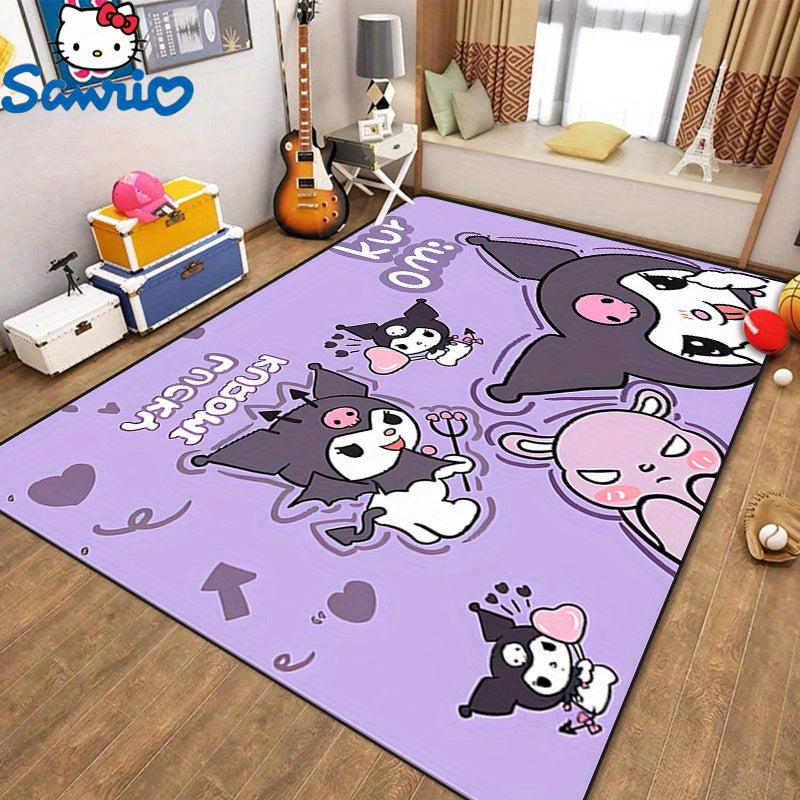 Soft and Non-Slip Sanrio Area Rug - Ideal for Bedrooms, Entryways, and Hallways - Easy-to-Clean Polyester Home Decor Rug