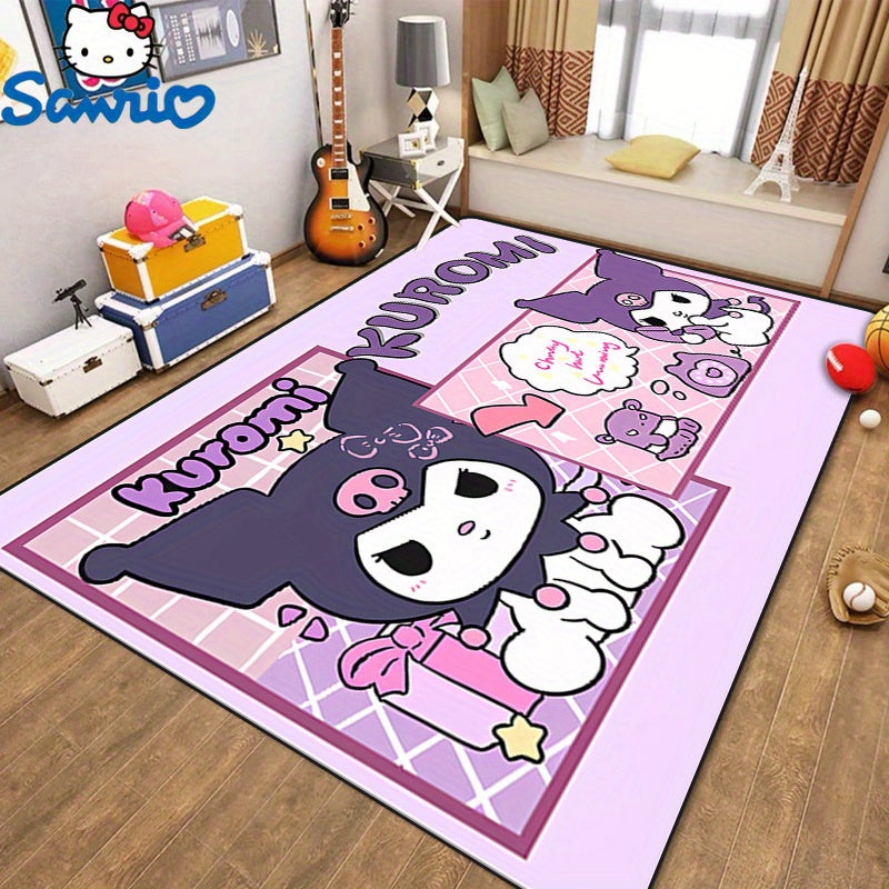 Мягкий и нескользящий ковер Sanrio Area Rug - Идеально подходит для спален, прихожих и коридоров - Легкоочищаемый полиэстеровый ковер для домашнего декора