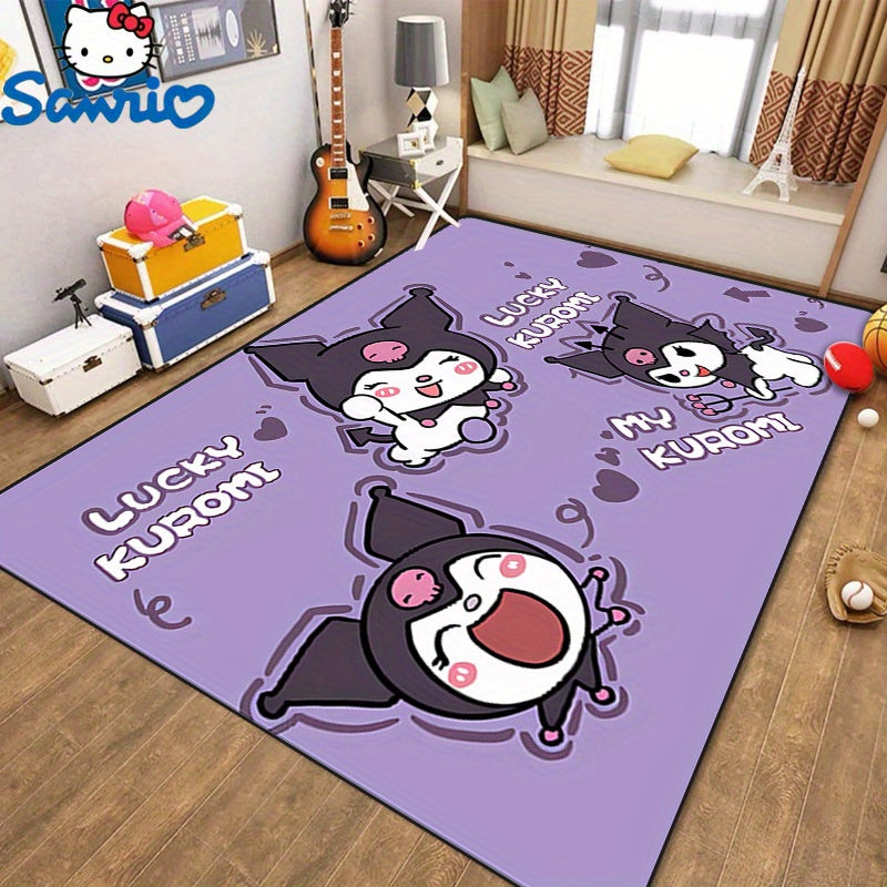 Мягкий и нескользящий ковер Sanrio Area Rug - Идеально подходит для спален, прихожих и коридоров - Легкоочищаемый полиэстеровый ковер для домашнего декора