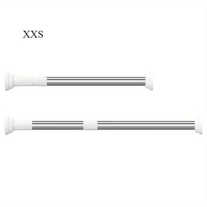 Adjustable Tension Rod for Bathroom, Closet, or Window - Available in Multiple Lengths - Easy Installation, Anti-Slip, Rustproof Design - Made of Stainless Steel with a Silver Finish