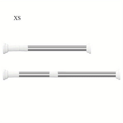 Adjustable Tension Rod for Bathroom, Closet, or Window - Available in Multiple Lengths - Easy Installation, Anti-Slip, Rustproof Design - Made of Stainless Steel with a Silver Finish