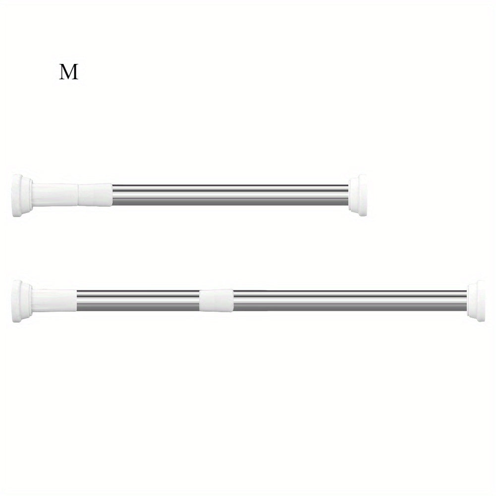 Adjustable Tension Rod for Bathroom, Closet, or Window - Available in Multiple Lengths - Easy Installation, Anti-Slip, Rustproof Design - Made of Stainless Steel with a Silver Finish